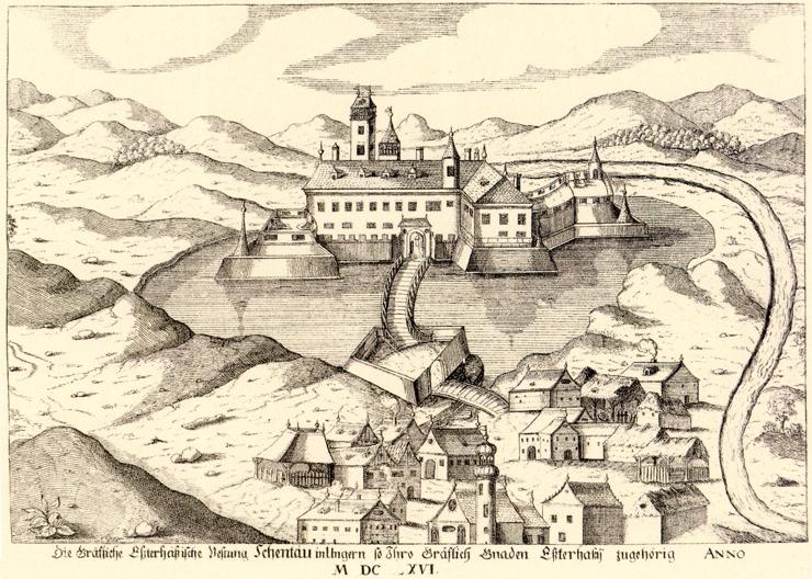 Šintavský vodný hrad v roku 1666